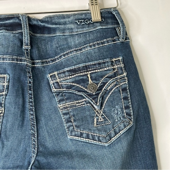 Vigoss Women’s Skinny Jeans Flap Embroidered Pockets Raw Hem Sz 6 - Picture 7 of 13